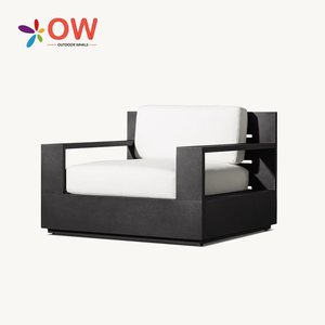 أريكة حديقة من الألومنيوم مستطيلة للترفيه ، أريكة حديقة حديثة ، مجموعة Canape Muebles المعاصرة - Product Image 3