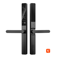 Cerradura Inteligente Sinovo para Puerta, Diseño Delgado de Aluminio, Compatible con Tarjeta, Contraseña, Aplicación Tuya/WiFi, para Acero y Latón