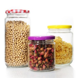 Barattoli in Vetro Mini da 240ml 300ml 350ml 500ml per Conservazione Alimenti Cucina con Coperchi Ermetici Rotondi per Liquidi Spezie <span class=keywords><strong>Marmellate</strong></span> Conserve Fai-da-Te - Product Image 1