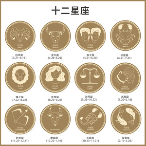 Taza de Cerámica con los Doce Signos del Zodiaco, Taza de Café de 420 ml con Asa, Resistente a Altas Temperaturas, Regalo Empresarial, Logotipo Personalizable - Product Image 1