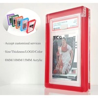 Étui de présentation pour cartes gradées en acrylique transparent personnalisé avec couvercle magnétique, étanche et anti-rayures, pour cartes de sport PSA