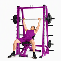 Rack de musculation multifonctionnel en métal pour usage commercial, avec fonction Smith et entraînement intégral du corps, fourni directement par l'usine