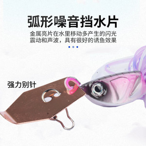 Leurre de pêche rotatif composite à paillettes Water Stopper Jig Beard Man, appât vivant pour basse, tête plombée, hameçon de pêche - Product Image 4