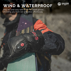 Gants électriques pour l'hiver extrêmement <span class=keywords><strong>froid</strong></span>, protection isolante lourde, gants chauffants pour le ski en plein air - Product Image 1