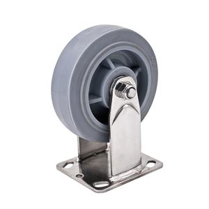 6 Zoll Industrial Caster Hand Truck TPR Trolley Wheel Caster Hochleistungs-Schwenk-Flach rad Anpassbare Platten rollen - Product Image 4