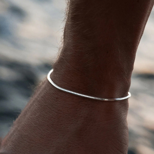 Vendita calda all'ingrosso JY braccialetto placcato in oro minimalista moda catena di serpente da uomo in acciaio inox bracciale per gli uomini gioielli - Product Image 1