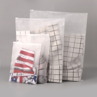 40CM X 50CM Grand plastique givré refermable, étanche à la poussière et à l'eau, glissières de rangement, fermeture éclair, sacs de draps de lit pour vêtements