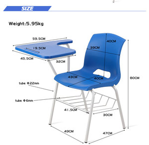 Modern Stackable Plastics Metal <strong>Study</strong> Chairs for Office &amp; Training Writing Tablet <strong>Pad</strong> for Conference Meeting Room for School Use - Product Image 3