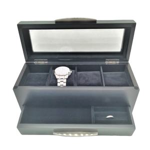 Caja de Madera Personalizada para Relojes, con 4 Ranuras, Negra, Organizador de Joyas y Cajón para Hombre - Product Image 1