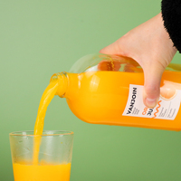 Bouteille en verre transparente ronde sans plastique de 250 ml, 500 ml, 120 ml avec couvercle en aluminium pour jus de gingembre, café, eau