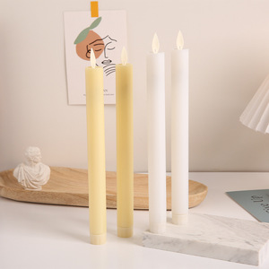 Battery Operated Plastic LED <strong>Taper</strong> <strong>Candle</strong> Flameless <strong>Candles</strong> Moving Wick Flickering LED Candlestick for Party Event - Product Image 3