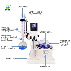 <span class=keywords><strong>Destilador</strong></span> de aceite esencial de hierba evaporador de vacío rotatorio industrial TOPTION 100L - Product Image 6