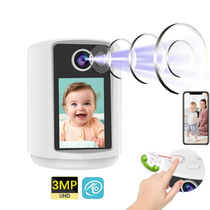 Không dây phát hiện chuyển động 360 Wifi mạng video giám sát 3MP Ultra HD 2.4 inch màn hình trong nhà bé từ xa màn hình máy ảnh - Product Image 1
