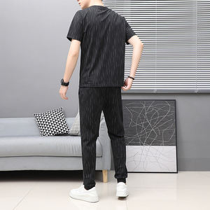 Costume décontracté à manches courtes pour homme avec logo personnalisé, motif 'Adding fertilizer to increase the size of ice', coupe ample, ensemble deux pièces - Product Image 4