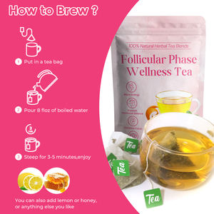Thé de <span class=keywords><strong>bien</strong></span>-<span class=keywords><strong>être</strong></span> OEM biologique pour femmes, équilibre hormonal, feuille de framboise rouge, soulagement de la douleur, phase folliculaire - Product Image 3