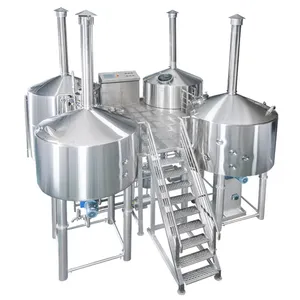 100L 200L 300L 400L 500L Craft Beer Brewing Equipment Turnkey Hotel Pub Restaurant Brewery Mash SUS304 Fermenter Bottle Filling