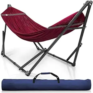 Tranquillo Double Hammock with Stand Included for 2 Persons/ Foldable Hammock Stand