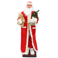 Père Noël Rouge Danseur Anti-Chute pour la Vente au Détail, Grande Décoration de Noël Debout de 180 cm