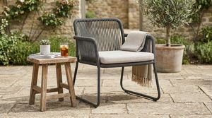 Silla de Jardín Tejida con Cuerda para Exteriores, Balcón, Terraza, Patio Trasero, Muebles de Jardín con Cuerda Resistente a los Rayos UV - Product Image 2