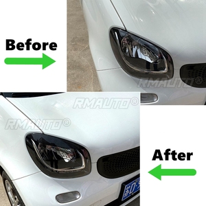 ฝาครอบตกแต่งไฟหน้ารถยนต์ 2 ชิ้น สำหรับ Mercedes-Benz Smart 453 ปี 2015-2020 สติ๊กเกอร์ตกแต่งไฟหน้ารถยนต์ - Product Image 6