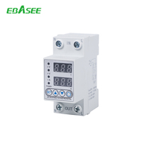 Dispositif de protection de tension et de courant réglable EBASEE OEM, relais de surveillance de tension monophasé/triphasé, protecteur de tension numérique 63/100A