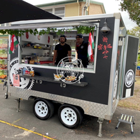 Food Trucks Mobiles Extérieurs Personnalisables pour Burgers – Vendez des Camions Restaurants aux Designs Uniques