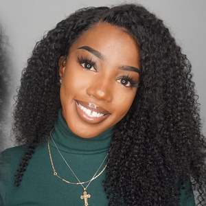 10''-18'' Kinky Curly Brazilian Virgin Hair Full <strong>Lacewigs</strong> Short Short Human Hair Wig for Black Women - Product Image 2