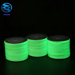 เชือกพาราคอร์ดเรืองแสง 9 แกน 100% โพลีเอสเตอร์ สำหรับทำเต็นท์ DIY ขนาด 5 มม. สำหรับตั้งแคมป์กลางแจ้ง ป้องกันลม - Product Image 2