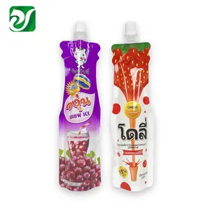 Daypack jus de buah berdiri kemasan jus kantong cerat bentuk panjang 100ml 150ml tas jeli