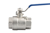 Válvula de Bola de Acero Inoxidable SS304 de 3/4 Pulgadas con Rosca Hembra, 1000 PSI WOG, Válvula de Control de Flujo Manual de Paso Completo