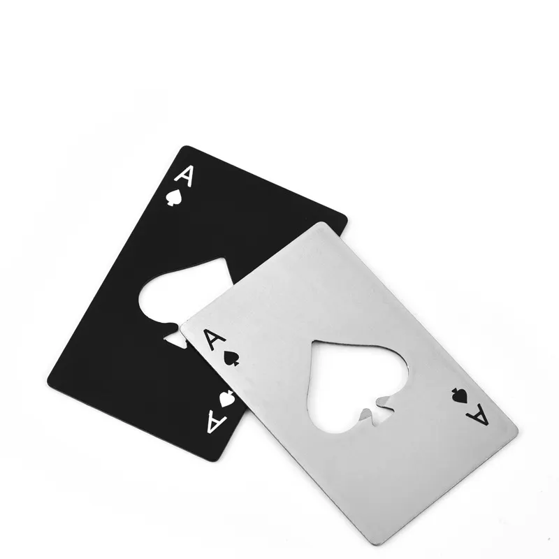 Novità apribottiglie una carta da Poker in acciaio inossidabile apribottiglie per carte di credito