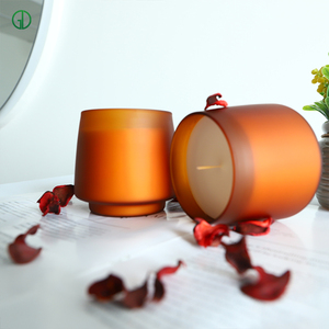 Wedding <strong>Decoration</strong> Borosilicate Glass Candle <strong>Jars</strong> Amber Glass Candles Holders Glass Container Candle <strong>Jar</strong> - Product Image 6