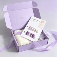 Individuelle Verpackungskarte und Versandbox für Aufklebenägel mit individuellem Banddesign