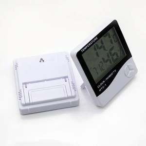 MHK48 Indoor Room LCD Electronic Temperature Humidity Meter Digital Thermometer Hygrometer Weather Station Alarm <strong>Clock</strong> HTC-1 - Product Image 6
