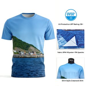 Magliette Personalizzate all'Ingrosso con Logo, Protezione UV UPF50+, Asciugatura Rapida, Manica Corta per Pesca, Corsa e Allenamento - Product Image 4