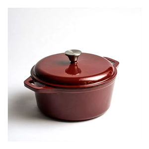Vente en gros de bouillon de cuisine émaillé en métal <span class=keywords><strong>fonte</strong></span> Casserole pour buffet avec couvercle - Product Image 2