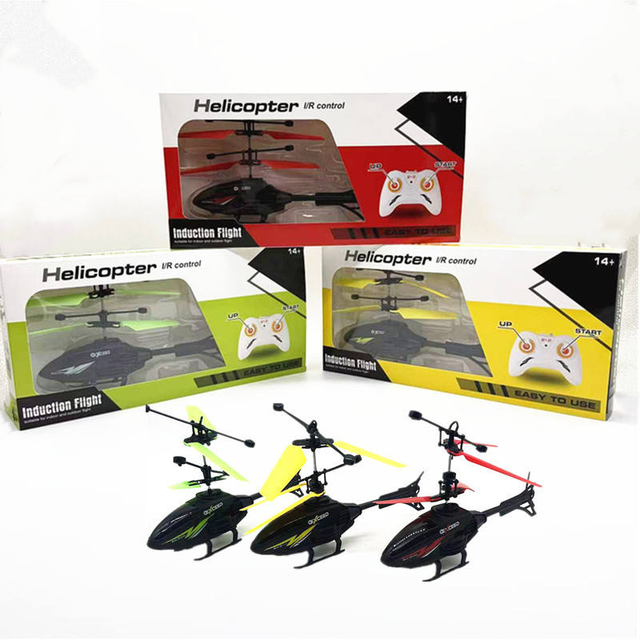 Dual Mode  Sensing Flying Toy Helicopter with Stable RC Control Safe & Durable for Kids Play
