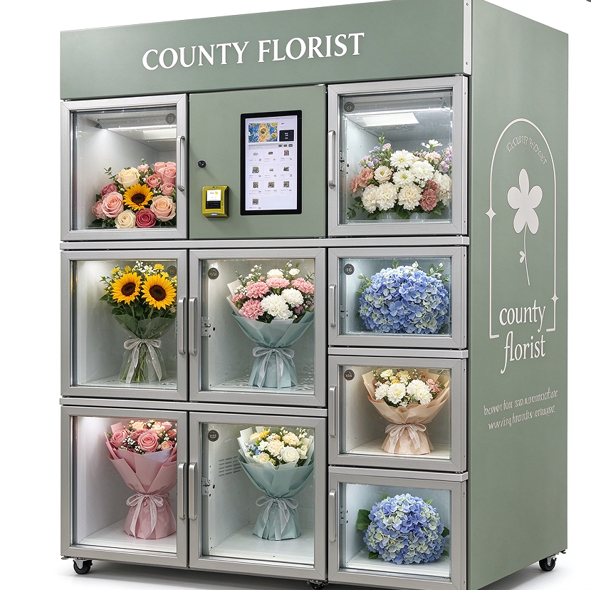 Modela Inventory Control Machine Automatic Flower Bouquet Vending Machine Temperature Control Equipment ...