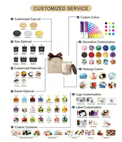 LUFU Großhandel Bestseller Handgemachte Jelly-Wachs-Kerzen mit Kaffeeduft, individuelle Größe und Logo, brennt sauber, für Zuhause und Weihnachtsgeschenke