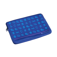 Étui de protection pour tablette et ordinateur portable en néoprène bleu de haute qualité avec fermeture éclair, pochette de voyage écologique pour le travail/le bureau/l'école