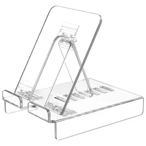 PMMA Adjustable Tablet Stand Clear Multi-angle Holder Tablet Pro Mini Tablet Riser Acrylic Mobile Phone Holder