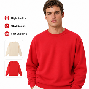 Cotton Fleece Custom OEM Design <b>Men's</b> Sweatshirt Oversized Minimalist Plain Anti-Shrinkage Breathable <b>Pullover</b> <b>Men</b> Sweatshirt - Product Image 1