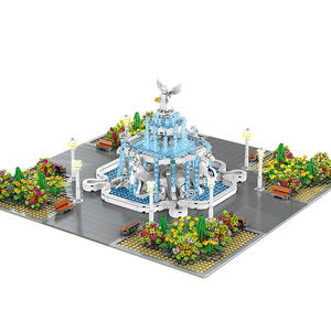 Mould King-bloque de construcción de arquitectura para regalo de cumpleaños, luz Led 16003, vista de calle cuadrada de Ángel - Product Image 1