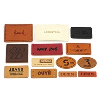 Étiquette en cuir PU avec logo personnalisé, patch en cuir embossé, étiquettes en cuir pour jeans, vêtements, matériau en cuir PU