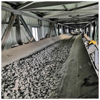 Bande transporteuse en PVC résistante à l'abrasion pour l'inclinaison des roches, machine de chargement de sable et de gravier pour les mines de charbon