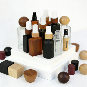 Flacon de parfum en verre transparent en gros, avec bouchon en bois naturel, personnalisable (couleur et logo), conteneur de parfum - Product Image 4