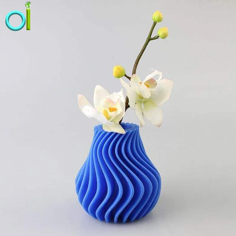 New design Small Artwork 3D printing service Custom plastic Flower Vase FDM SLA SLS 3D printing vase