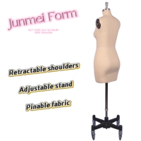 Mannequin de couture professionnel pour femme adulte, buste en fibre de verre, tissu pliable, support réglable pour robe de mariée
