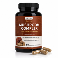 Capsules de Complexe de Champignons Premium 12-en-1 Crinière de Lion, Shiitake, Queue de Dinde – Soutien Immunitaire – 120 Comprimés – Marque Privée ODM