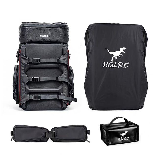 HGL 33.5L Waterproof FPV Drone Backpack with Compartment for Racing Quad Gear Outdoor Travel